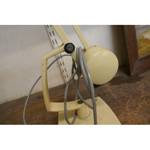 448 - A Hadrill Horstmann cream metal anglepoise desk lamp