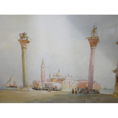 45 - Richard Henry Wright (1857-1930), San Giorgio Maggiore from St. Marks Square, Venice, watercolour, s... 