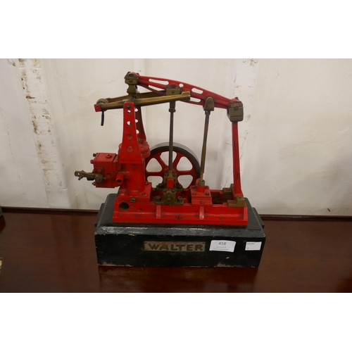 458 - A vintage Walter model of a 19th Century steam engine