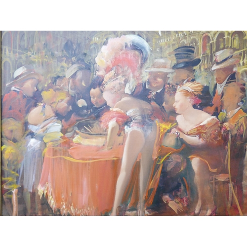 49 - Ruben Abovian (Armenian b.1948), Casino, oil on canvas, signed lower right, 70cm x 86cm, framed