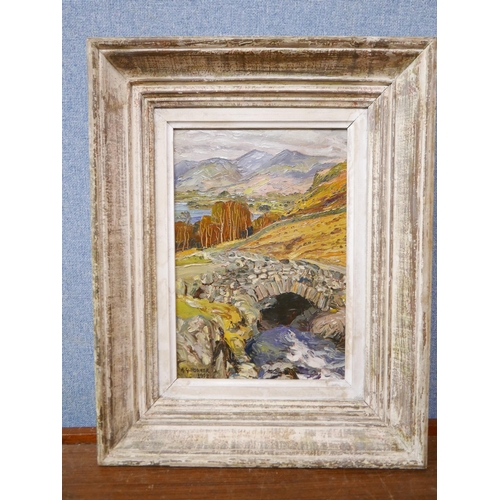 60 - A.G. Horner (20th Century), Lake District landscape, oil on board, signed and dated 1958 lower left,... 