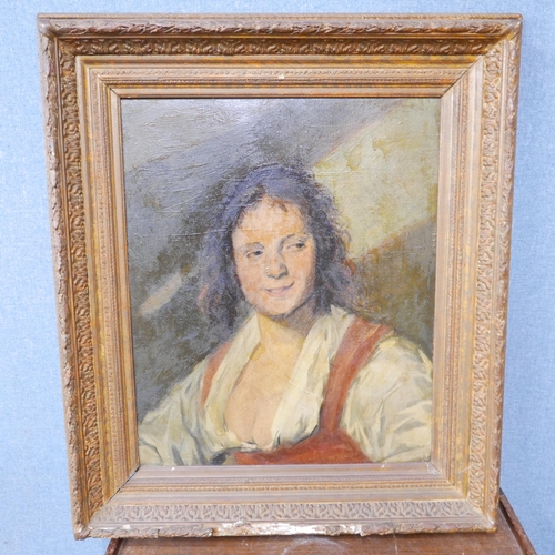 72 - Flemish School (19th Century), portrait of a lady, oil on canvas, 60 x 49cms, framed