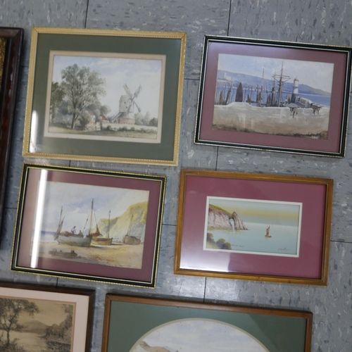 90 - Assorted 19th and early 20th Century English School watercolours (15)