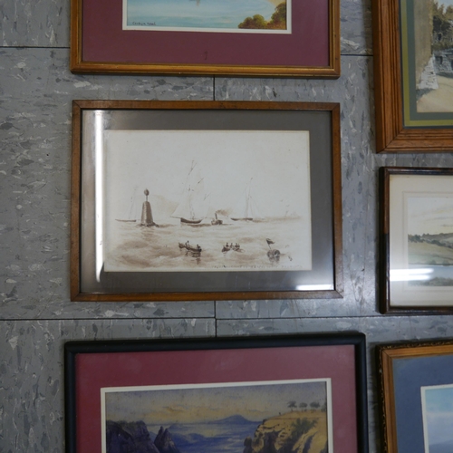 90 - Assorted 19th and early 20th Century English School watercolours (15)