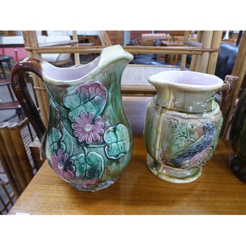 484 - Four 19th Century majolica porcelain jugs