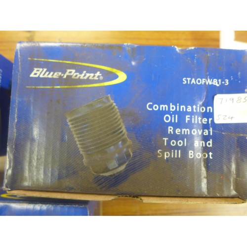 2326 - Three Blue-Point combination oil filter removal tools and spill boot kits - STAOFWB1-1, STAOFWB1-2, ... 