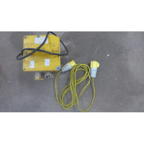 2347 - A 110v 3.0 KVA transformer with 2 16A sockets  *This lot is subject to VAT