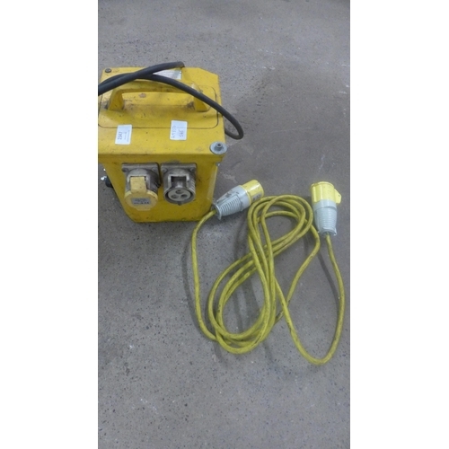 2347 - A 110v 3.0 KVA transformer with 2 16A sockets  *This lot is subject to VAT