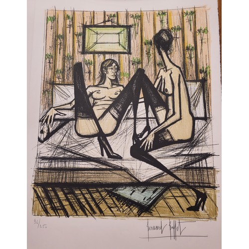 93 - Bernard Buffet (French 1928-1999), Jeux de Dames, folio of ten signed limited edition lithographs, 6... 