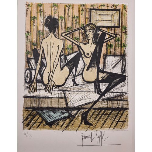 93 - Bernard Buffet (French 1928-1999), Jeux de Dames, folio of ten signed limited edition lithographs, 6... 