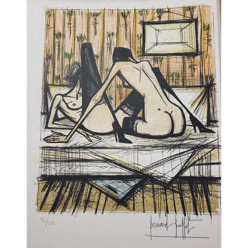 93 - Bernard Buffet (French 1928-1999), Jeux de Dames, folio of ten signed limited edition lithographs, 6... 