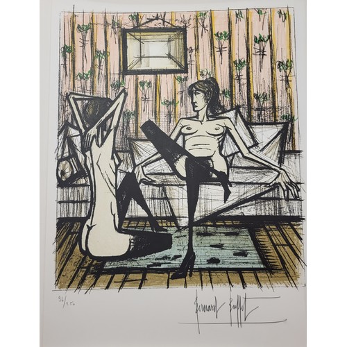 93 - Bernard Buffet (French 1928-1999), Jeux de Dames, folio of ten signed limited edition lithographs, 6... 