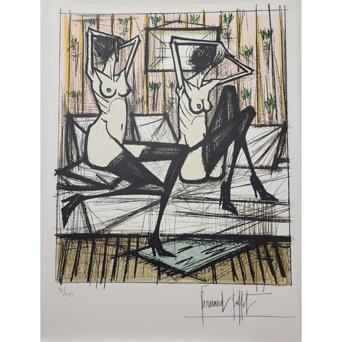 93 - Bernard Buffet (French 1928-1999), Jeux de Dames, folio of ten signed limited edition lithographs, 6... 