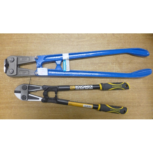 2009 - Two pairs of bolt croppers; Roughneck and Silverline