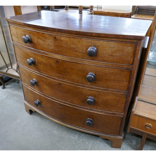 262A - A Victorian mahogany bow front chest of drawers