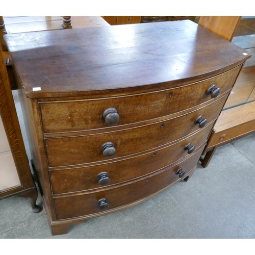 262A - A Victorian mahogany bow front chest of drawers