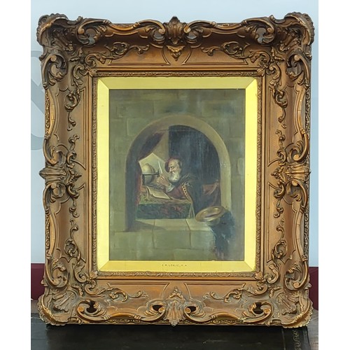 18 - Charles Robert Leslie R.A. (1794-1859), The Philosopher, oil on canvas, unsigned, 37 x 29cms, framed