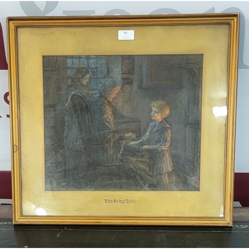 86 - J. Sanderson (early 20th Century), The Fairy Tale, pastel, signed and dated 1919 lower right, 33 x 3... 