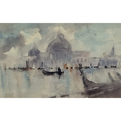 43 - Hercules Brabazon Brabazon (1821-1906), Santa Maria Della Salute, watercolour, signed lower left, 17... 