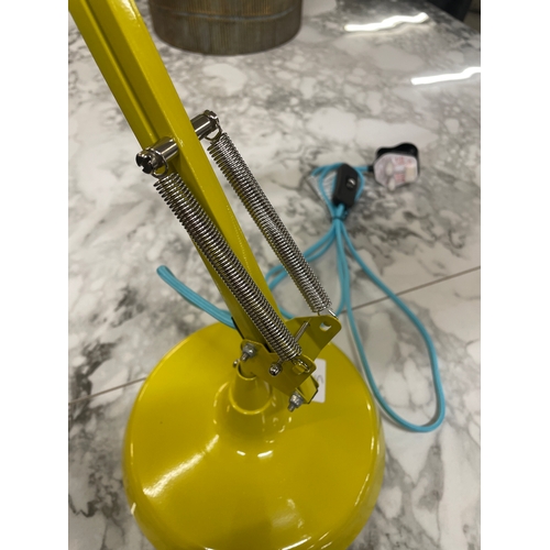 1305 - A yellow anglepoise lamp