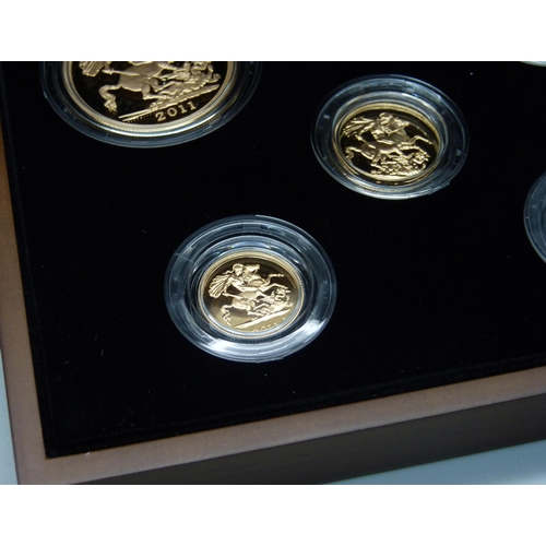 1016A - The Royal Mint, The 2011 Gold Proof Sovereign Five Coin Collection, 0451