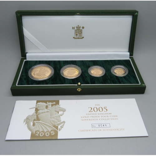 1016D - The Royal Mint, The 2005 UK Gold Proof Four-Coin Sovereign Collection, 0541