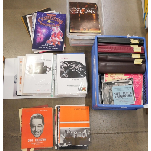 1055 - A box of jazz magazines, jazz concert programmes and theatre programmes **PLEASE NOTE THIS LOT IS NO... 