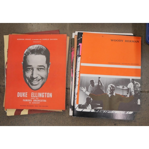 1055 - A box of jazz magazines, jazz concert programmes and theatre programmes **PLEASE NOTE THIS LOT IS NO... 