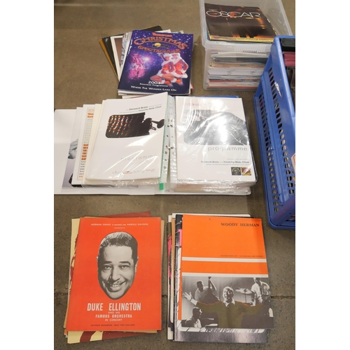 1055 - A box of jazz magazines, jazz concert programmes and theatre programmes **PLEASE NOTE THIS LOT IS NO... 