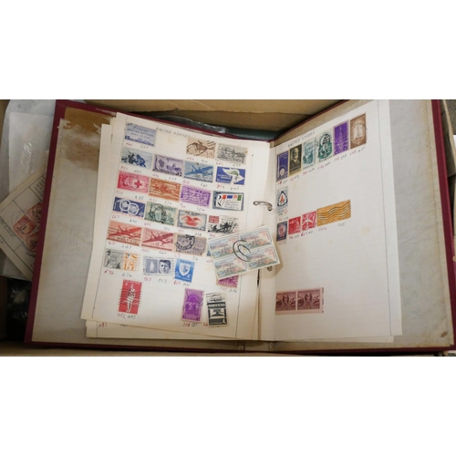 1063 - Stamps; albums, a folder and loose stamps **PLEASE NOTE THIS LOT IS NOT ELIGIBLE FOR POSTING AND PAC... 