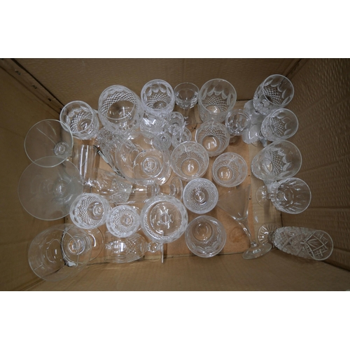 1073 - A collection of cut crystal and glass including Waterford and Stuart **PLEASE NOTE THIS LOT IS NOT E... 