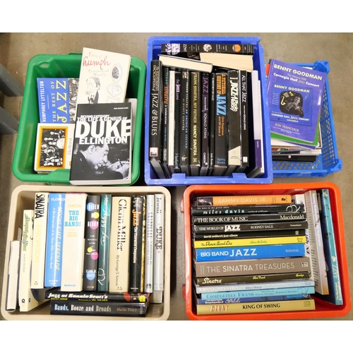 1096 - Five boxes of jazz and big band books **PLEASE NOTE THIS LOT IS NOT ELIGIBLE FOR POSTING AND PACKING... 