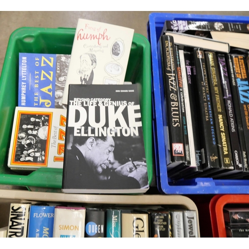 1096 - Five boxes of jazz and big band books **PLEASE NOTE THIS LOT IS NOT ELIGIBLE FOR POSTING AND PACKING... 