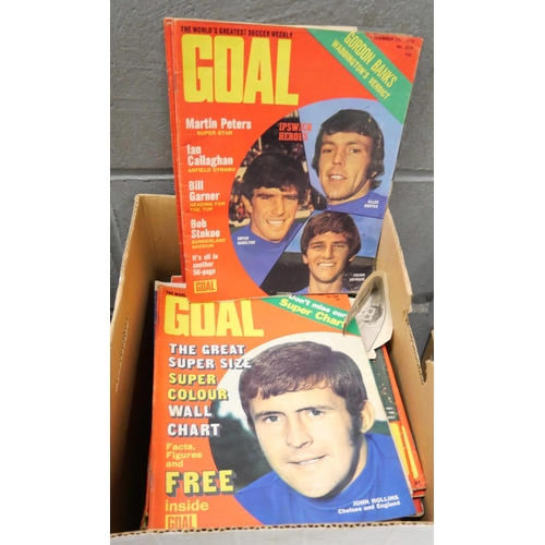 1103 - A box of early 1970s Goal magazines **PLEASE NOTE THIS LOT IS NOT ELIGIBLE FOR POSTING AND PACKING**