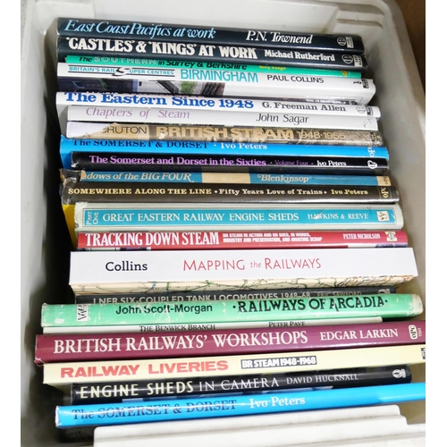 1106 - Three boxes of railway related books, over 100 books **PLEASE NOTE THIS LOT IS NOT ELIGIBLE FOR POST... 