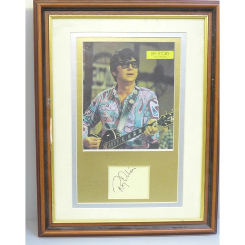 601 - A Roy Orbison autographed framed display