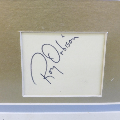 601 - A Roy Orbison autographed framed display