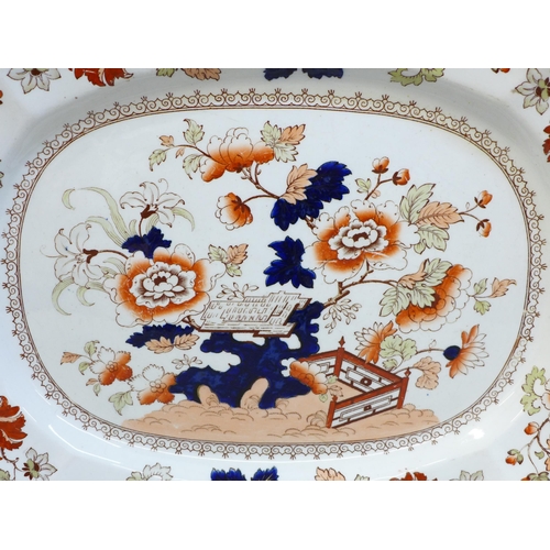 602 - A Mason's Ironstone meat plate, 43.5cm