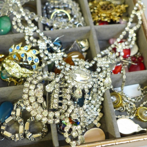 614 - A box of costume jewellery