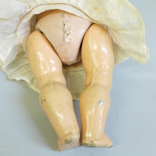 620 - Three antique bisque head Armand Marseille Dream Baby dolls, one with sleep eyes, tallest 23cm