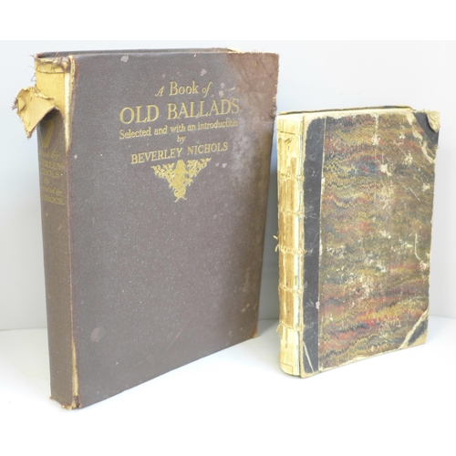 642 - A book of Old Ballads by Beverley Nichols, 1934, illustrated by H.M. Brock, R.I, Swiss Family Robins... 