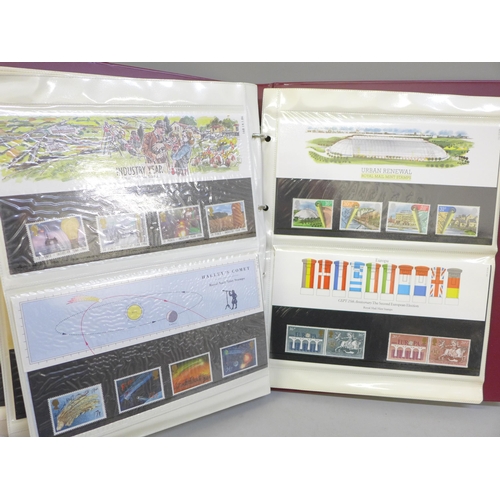 661 - An album of forty Royal Mail complete stamp sets of first day presentation packs from the early 1980... 