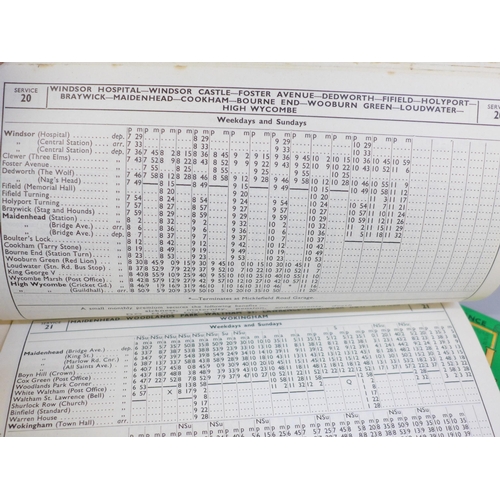 666 - Twenty Bus and Coach Timetables, 1929-1972