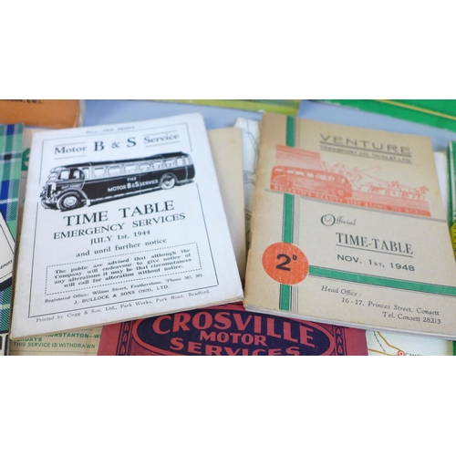 666 - Twenty Bus and Coach Timetables, 1929-1972