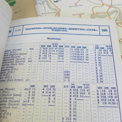 666 - Twenty Bus and Coach Timetables, 1929-1972