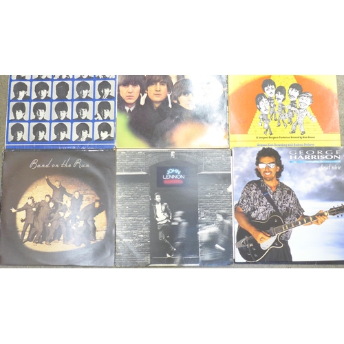 692 - Twelve The Beatles and solo LP records