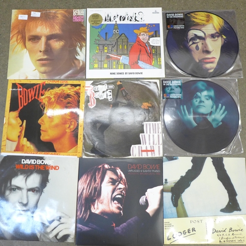 710 - Twelve David Bowie LP records and 12