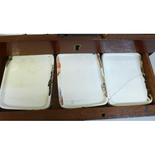 717 - Four late 19th/early 20th Century artist's wooden paint boxes including early Reeves & Sons