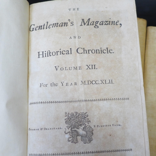 731 - Ten volumes, The Gentleman's magazine, 1737 to 1823