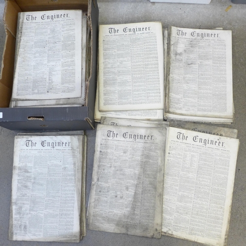 733 - A collection of approximately forty 19th Century Engineer newspapers